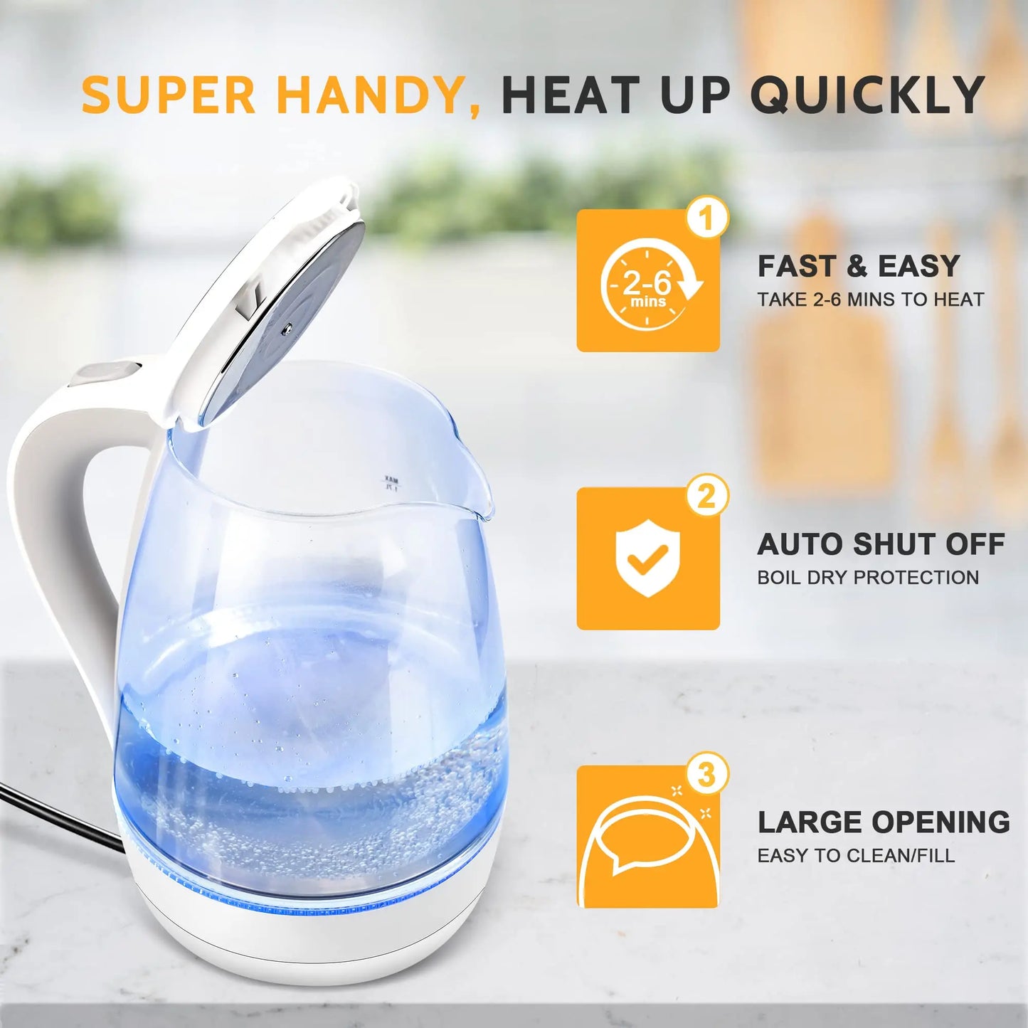 Fast-Boiling Glass Electric Kettle