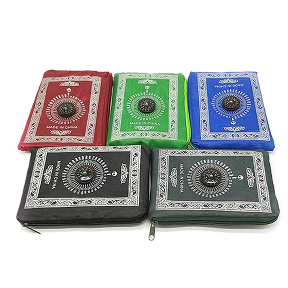 Portable Prayer Rug with Built-In Compass