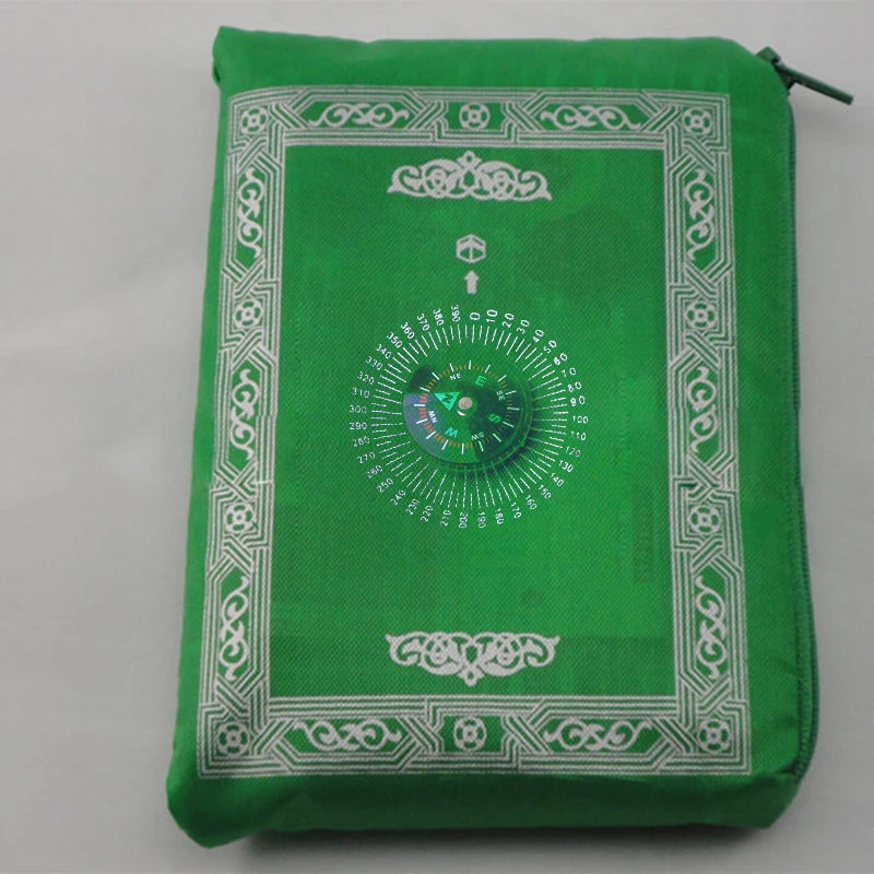 Portable Prayer Rug with Built-In Compass