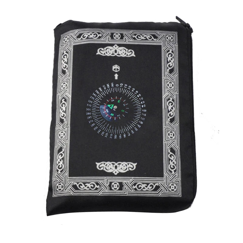 Portable Prayer Rug with Built-In Compass