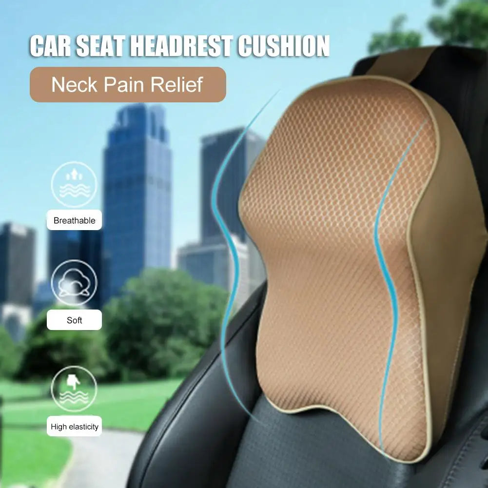 Memory Foam Neck Pillow Car Comfortable Seat Supports Lumbar Backrest Car Seat Headrest Cushion Pads For Neck Pain Relief