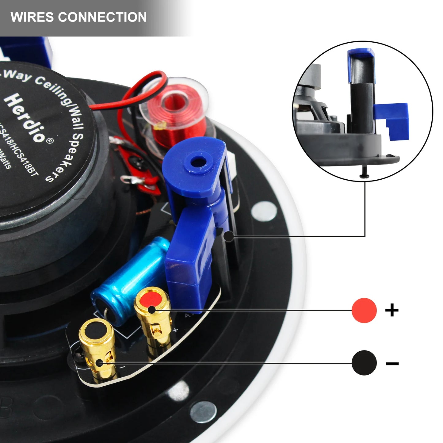 Herdio Two-Way Flush Mount Passive Ceiling Speakers