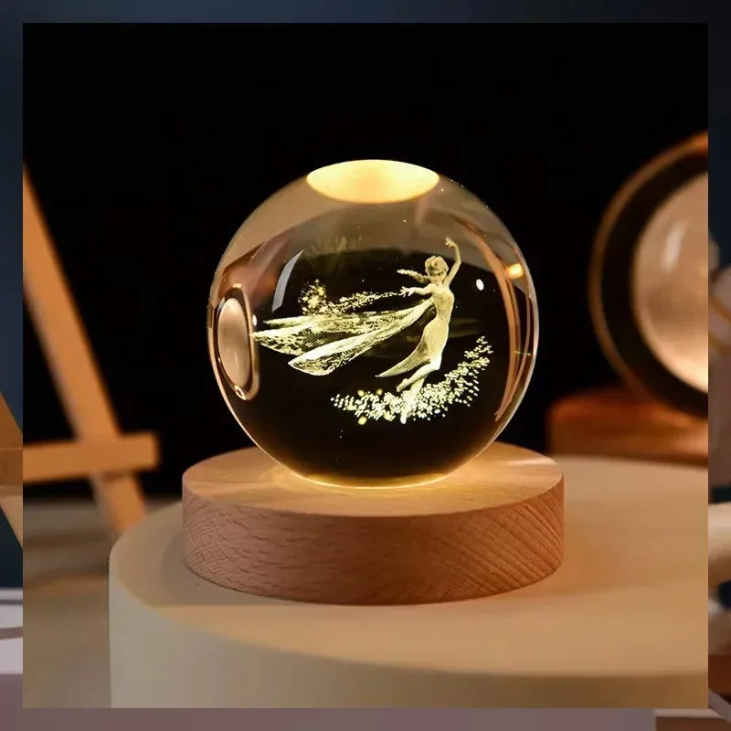 Glowing Galaxy Crystal Ball Night Lights