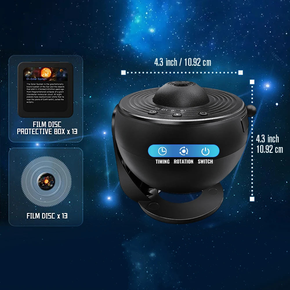 Galaxy Projector, Planetarium Star Projector Realistic Starry Sky Night Light, Solar System Constellation Moon for Children's Bedroom