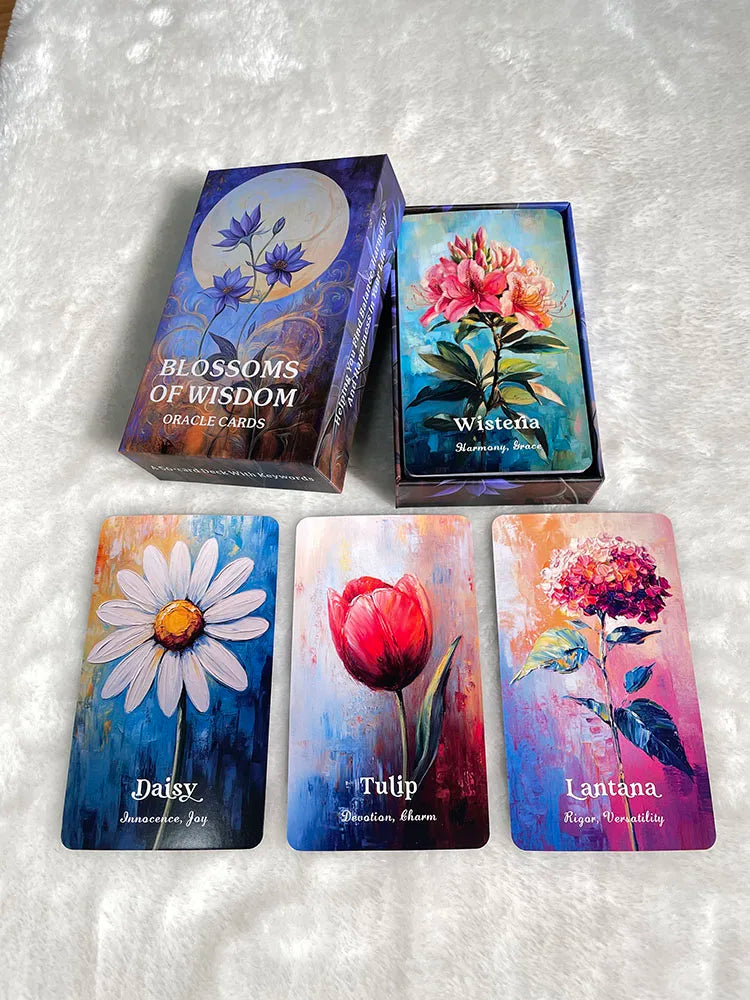 Blossoms of Wisdom Oracle Cards with PDF Guidebook