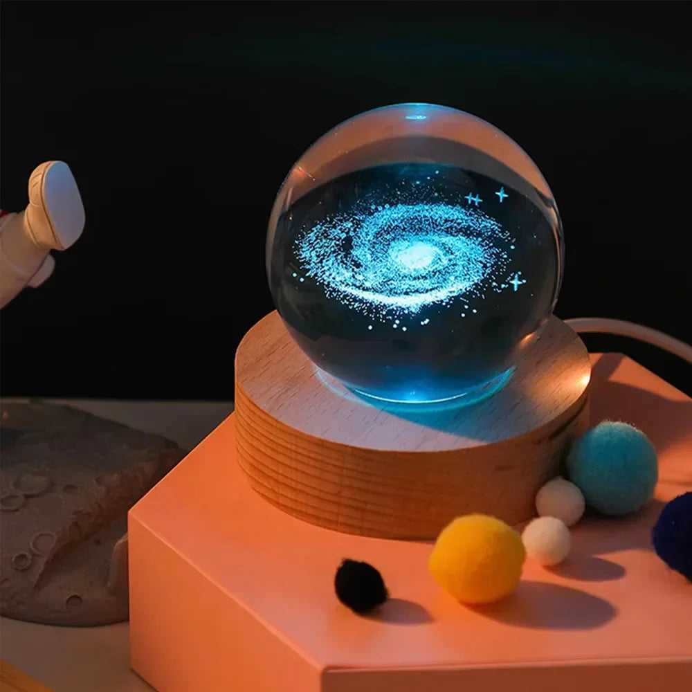 Glowing Galaxy Crystal Ball Night Lights