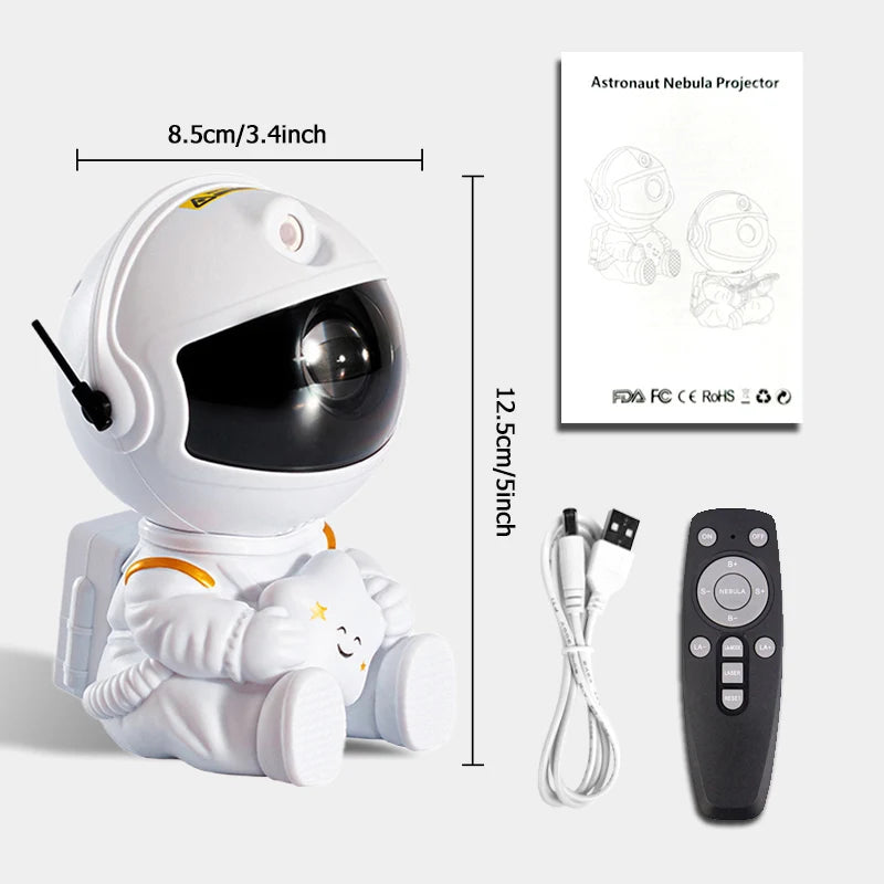 Star Projector Galaxy Night Light Astronaut Space Projector Starry Nebula Ceiling LED Lamp for Bedroom Home Decorative Children Gift