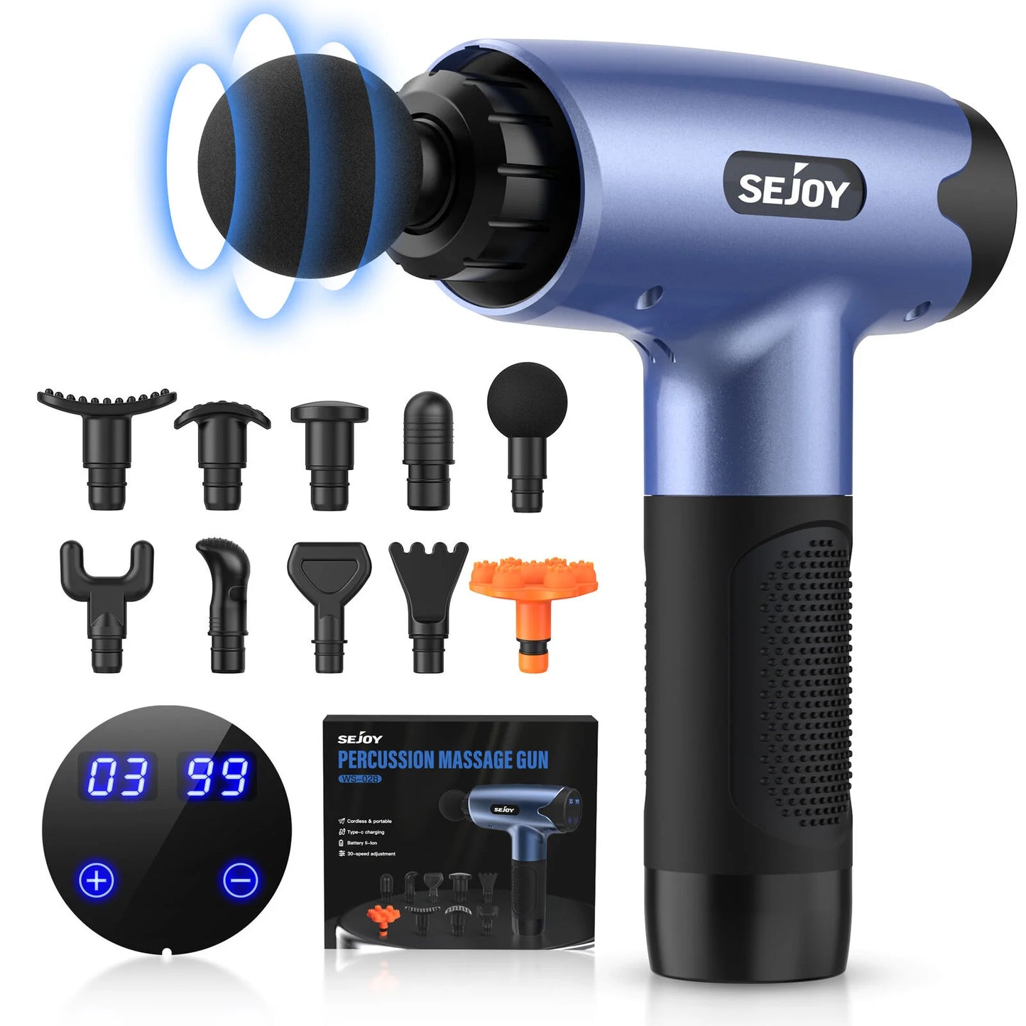 Sejoy 10 Speed Deep Tissue Percussion Muscle Relax Massager