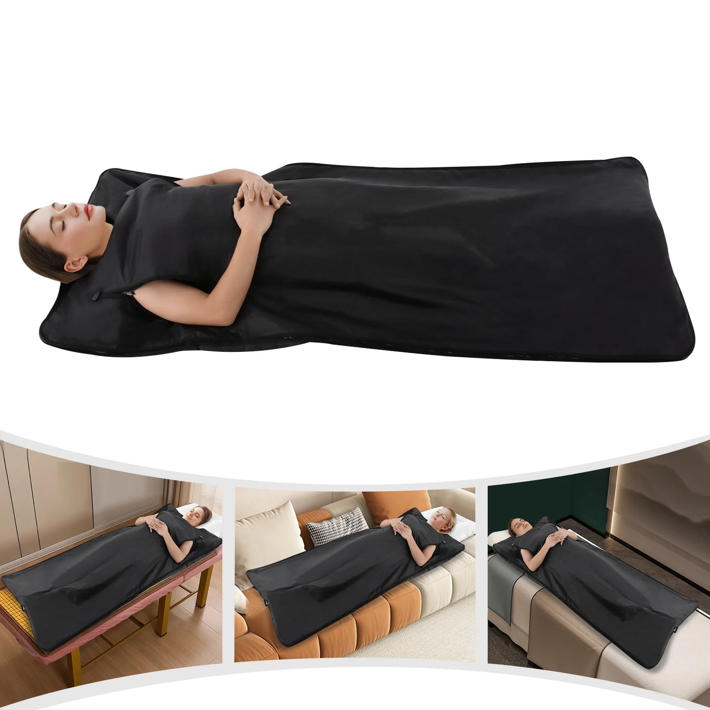 Sauna Blanket for Detoxification Portable Far Infrared Sauna For Home Relaxation Adjustable Temprature Minutes Timer