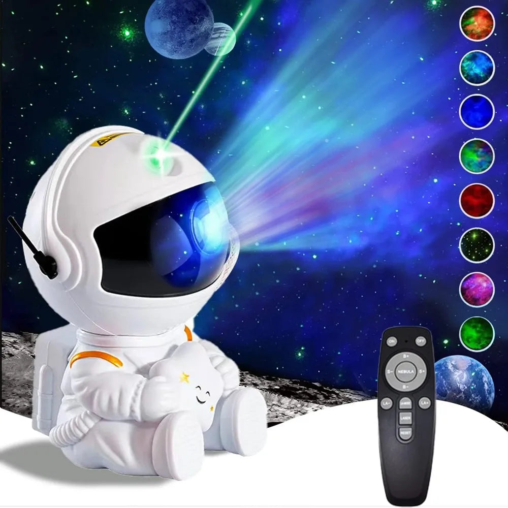 Star Projector Galaxy Night Light Astronaut Space Projector Starry Nebula Ceiling LED Lamp for Bedroom Home Decorative Children Gift