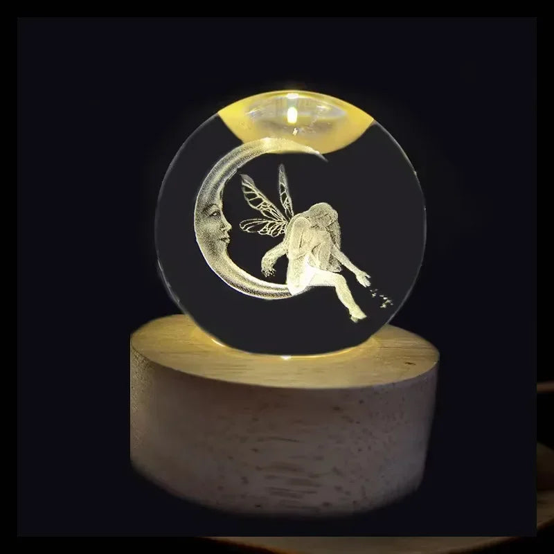 Glowing Galaxy Crystal Ball Night Lights