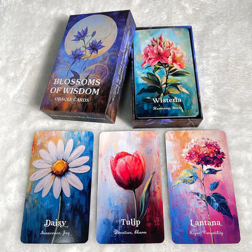 Blossoms of Wisdom Oracle Cards with PDF Guidebook