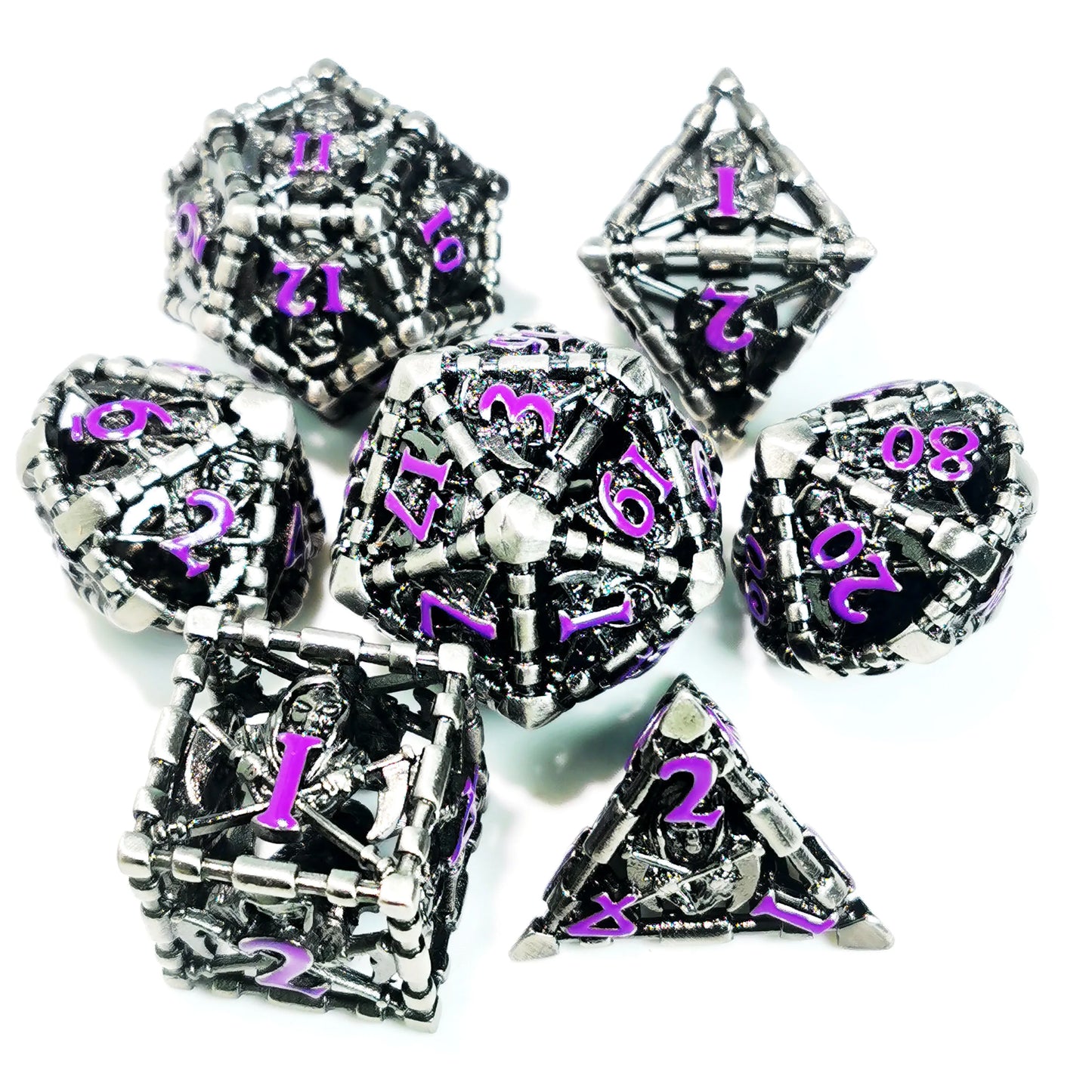 Dungeons and Dragons Metal Dice Set