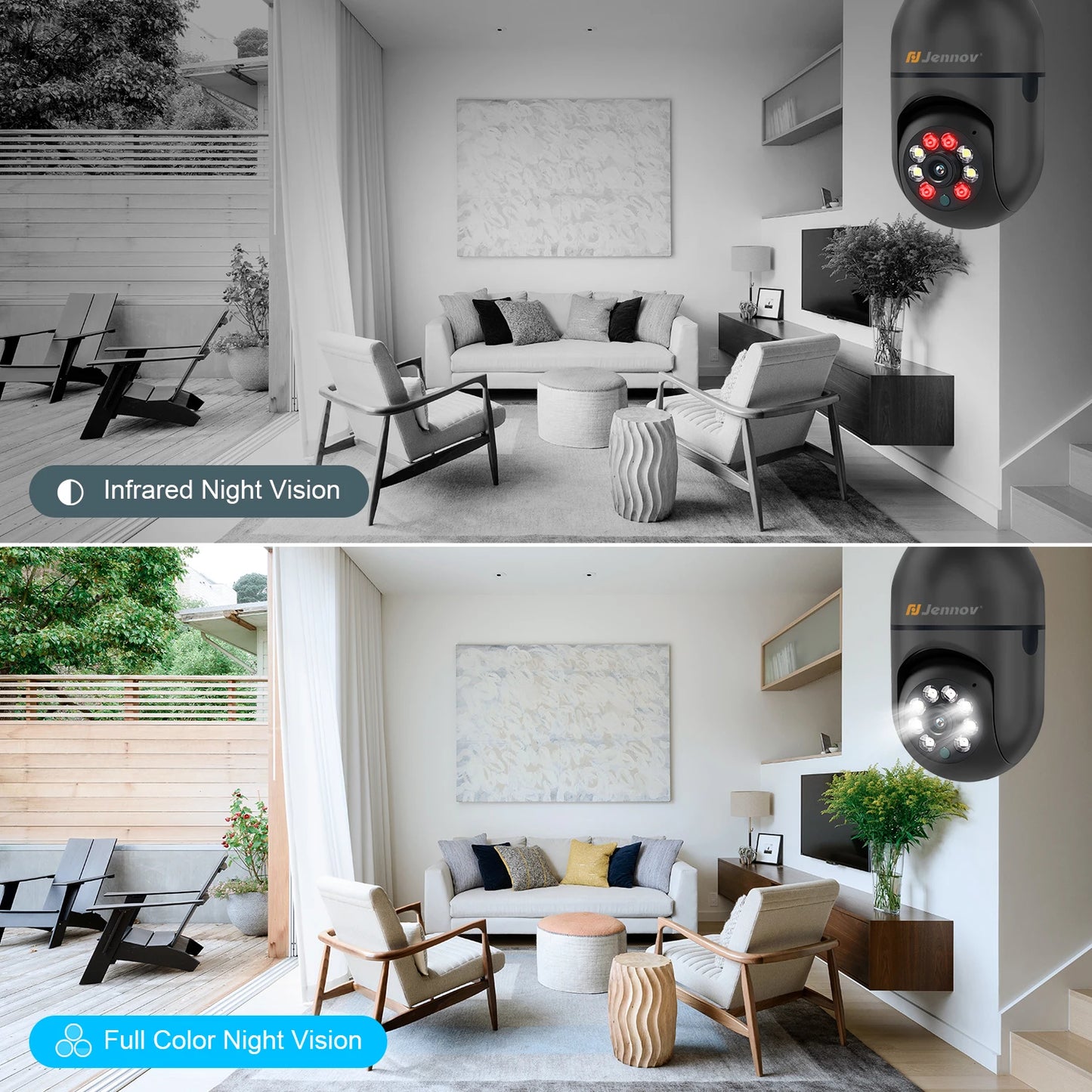 Jennov Wireless WiFi Light Bulb Security Camera