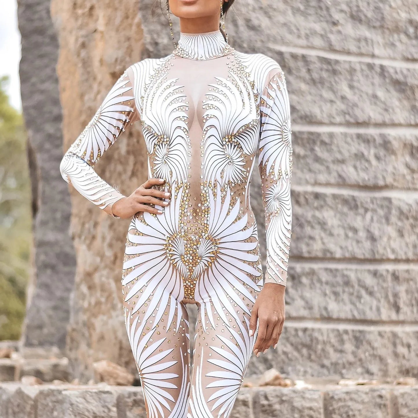 Full Body Bodysuit for Women/Girls 3d Print Bodysuit Skinny Elastic Zipper Back Jumpsuits 2024