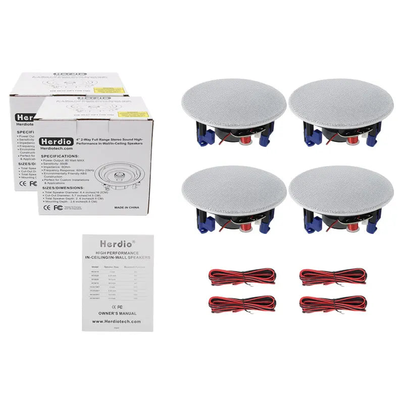 Herdio Two-Way Flush Mount Passive Ceiling Speakers
