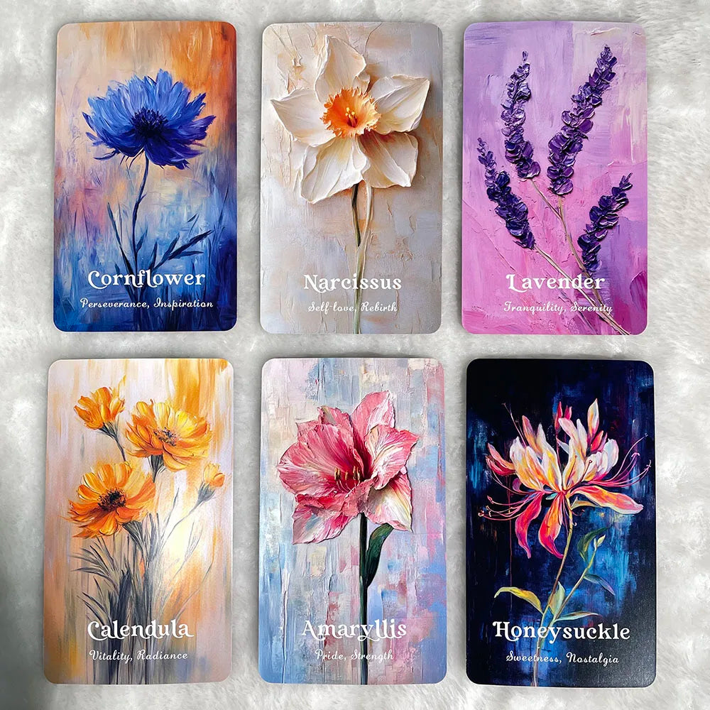 Blossoms of Wisdom Oracle Cards with PDF Guidebook