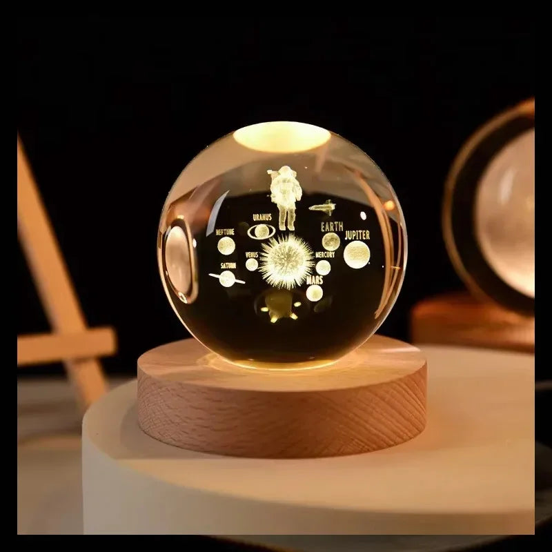 Glowing Galaxy Crystal Ball Night Lights
