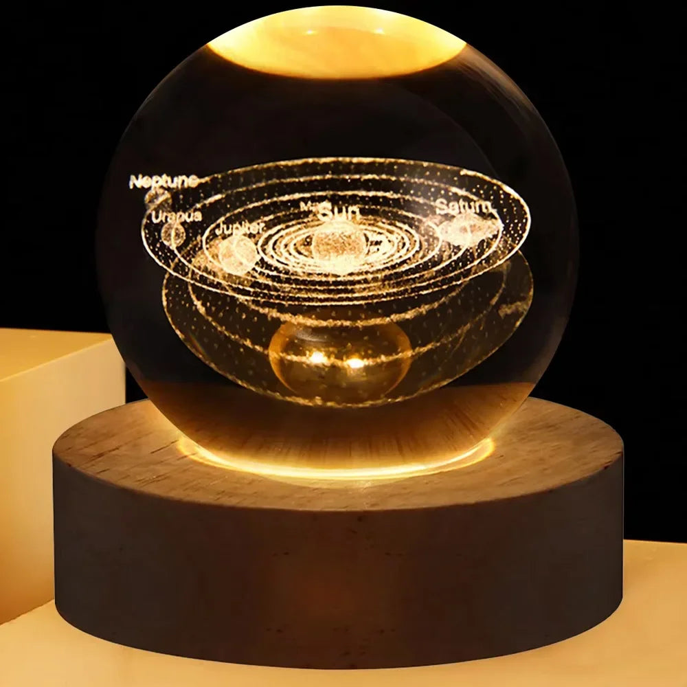 Glowing Galaxy Crystal Ball Night Lights