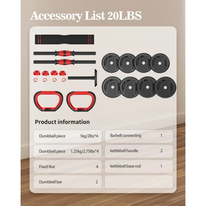 Free Weight Set with Connector