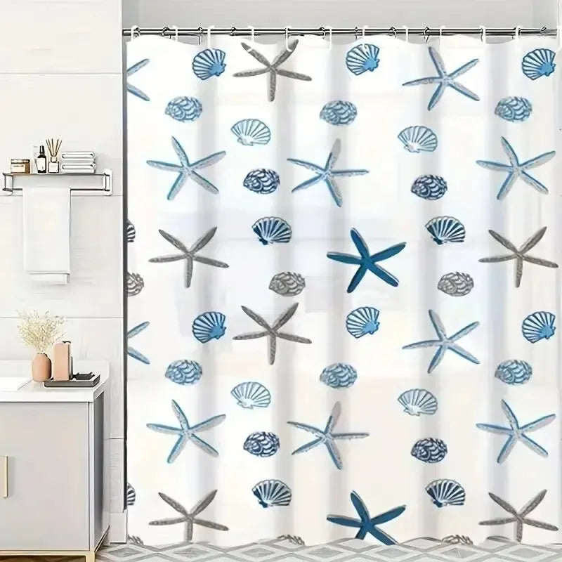 Pattern Shower Curtain PEVA Waterproof Shower Curtain Bathroom Partition Curtain Bathroom Decoration Accessories