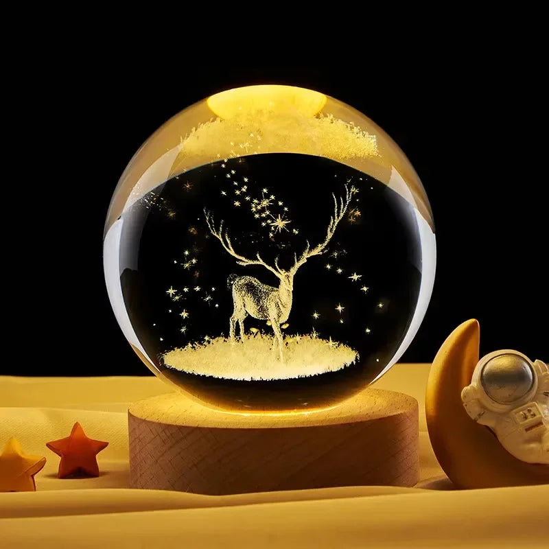 Glowing Galaxy Crystal Ball Night Lights