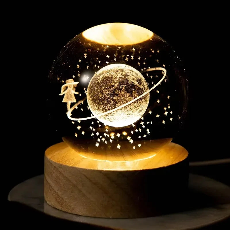 Glowing Galaxy Crystal Ball Night Lights