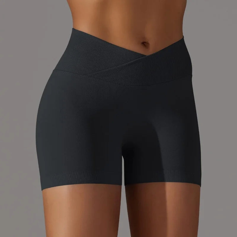 3 Pieces Women Solid Sports Pants High Elastic Breathable Running Biker High Waist Yoga Scrunch Shorts for Women