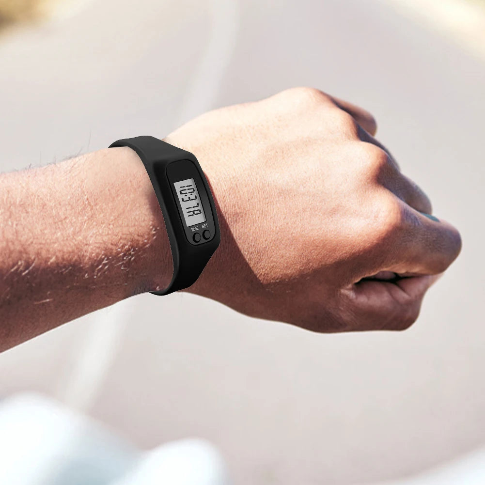 LED Pedometer Wrist Bracelet Calorie Counter