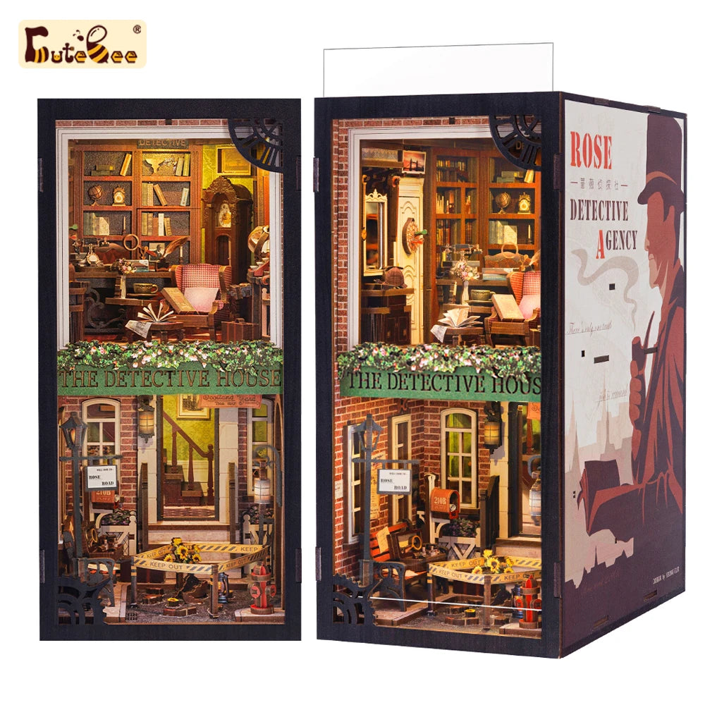 Wooden Dollhouse Bookshelf Kit