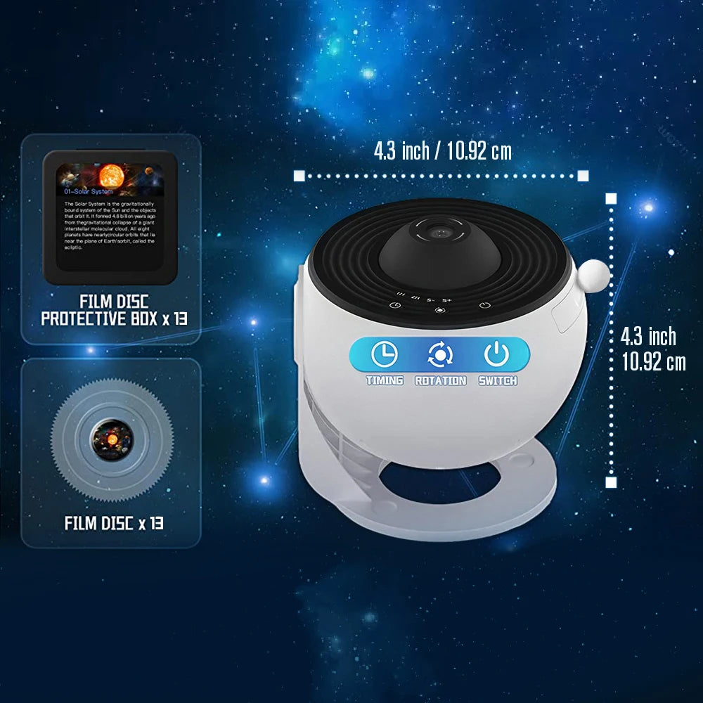 Galaxy Projector, Planetarium Star Projector Realistic Starry Sky Night Light, Solar System Constellation Moon for Children's Bedroom