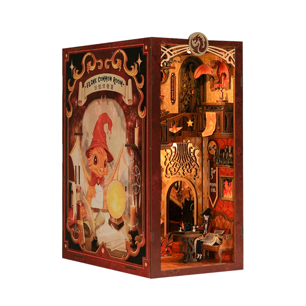Wooden Dollhouse Bookshelf Kit