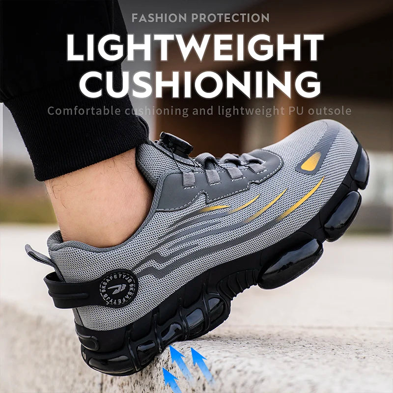 Breathable lace-free soft sole comfortable anti-smash anti-puncture work shoes