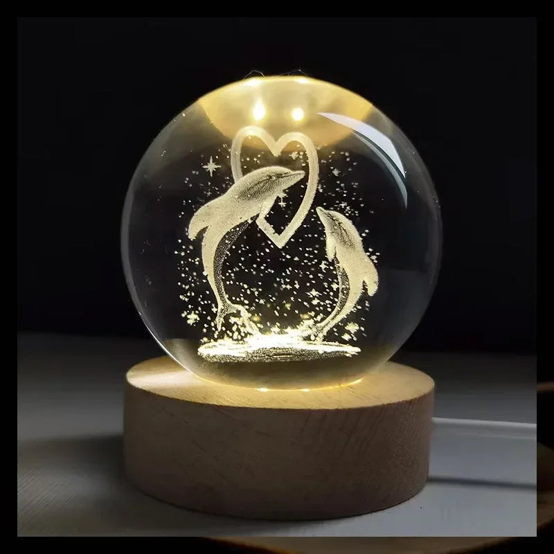 Glowing Galaxy Crystal Ball Night Lights