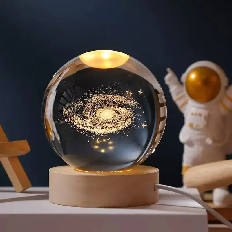 Glowing Galaxy Crystal Ball Night Lights
