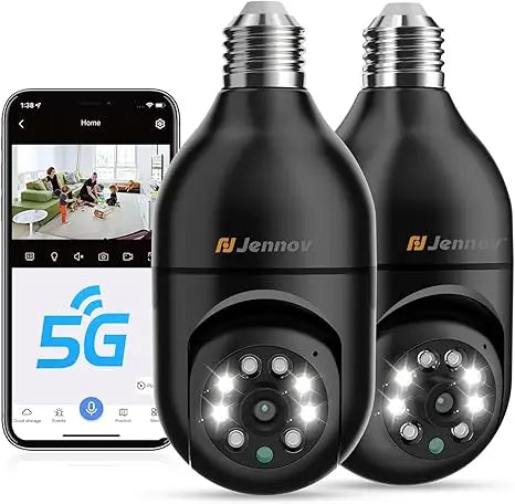 Jennov Wireless WiFi Light Bulb Security Camera