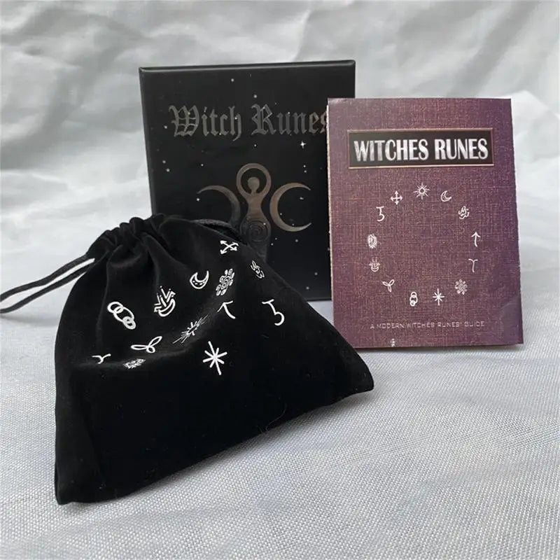 Wooden Runes Stone Set with Tarot Cards