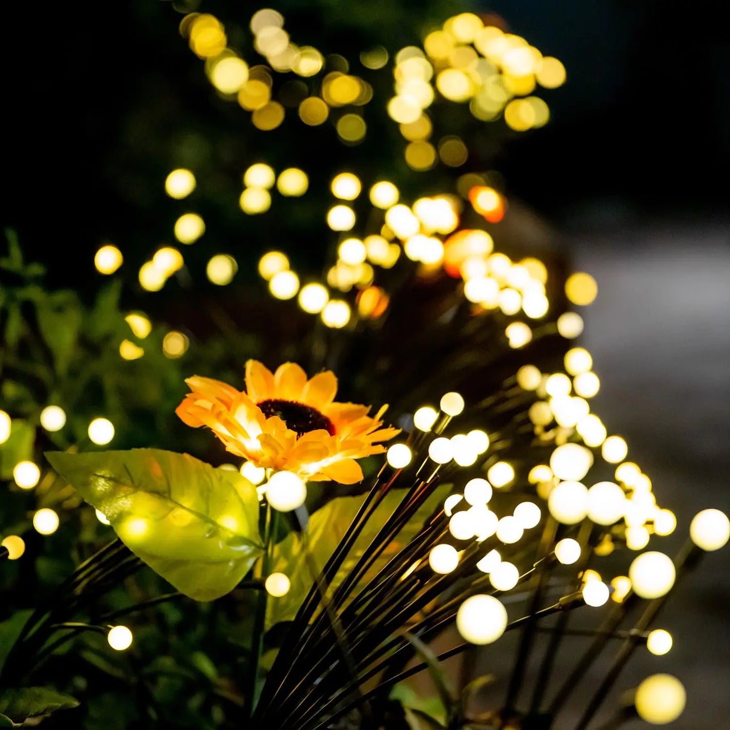 Firefly Garden Lights solar outdoor, 2 Pack 16 LED Solar Swaying Lights Waterproof, Perfect Atmosphere Light for Pathway Patio