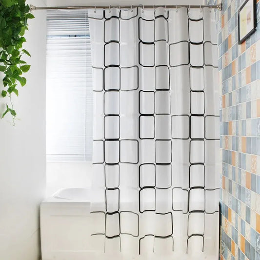 Pattern Shower Curtain PEVA Waterproof Shower Curtain Bathroom Partition Curtain Bathroom Decoration Accessories