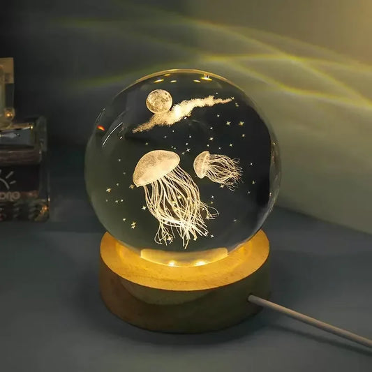 Glowing Galaxy Crystal Ball Night Lights
