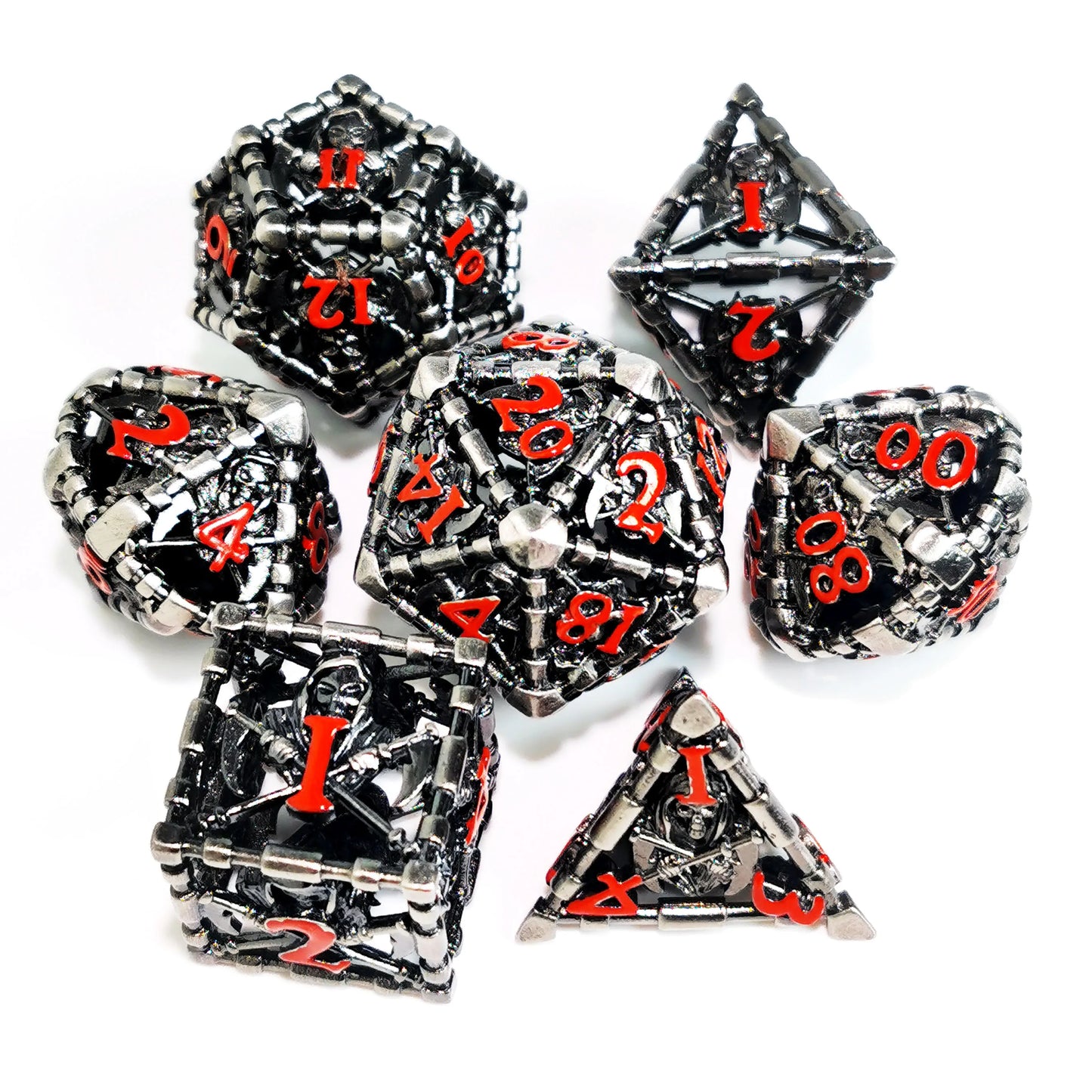 Dungeons and Dragons Metal Dice Set
