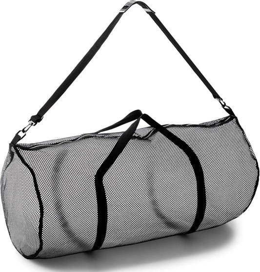 Mesh  Bag with Zipper and Adjustable Shoulder , 15\u201D x 36\u201D -Multipurpose,  Gym Bag for Equipment, Sports Gear, Laundry