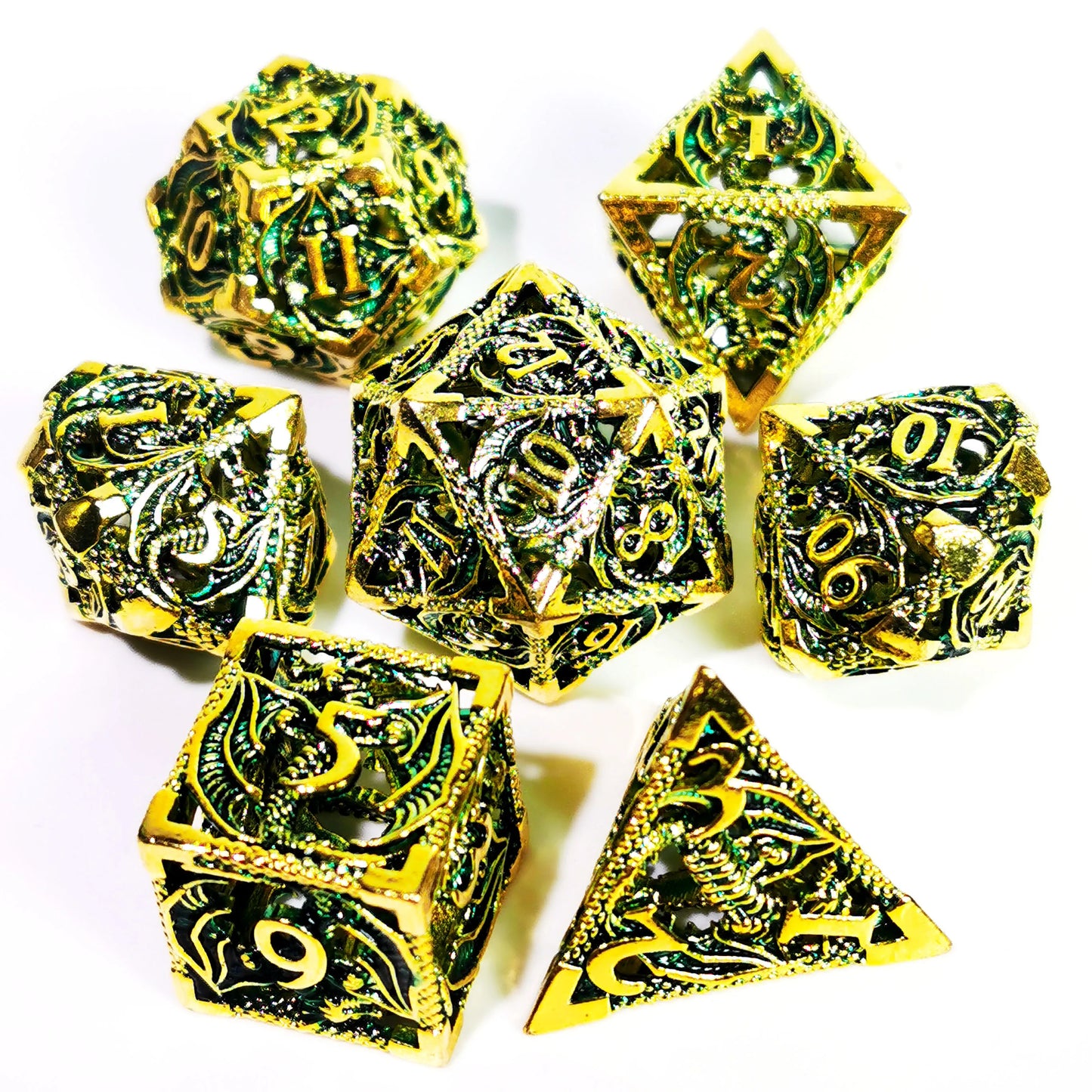 Dungeons and Dragons Metal Dice Set