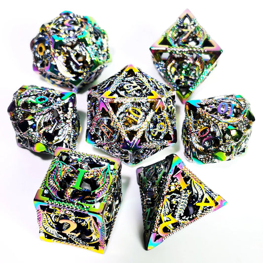 Dungeons and Dragons Metal Dice Set
