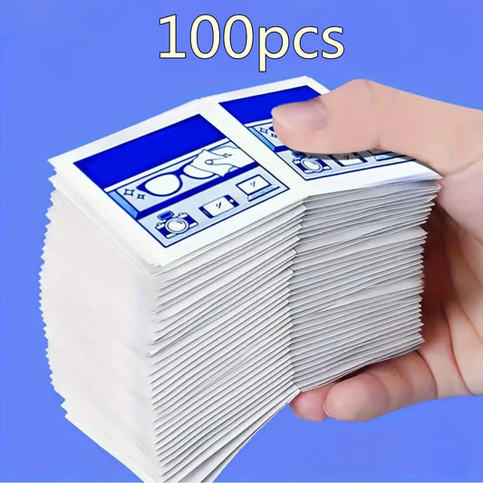 100pcs Disposable Lens Cleaning Wipes, Metal Jewelry Wipes, Anti-Fog Glasses Wipes, Mobile Phone Screen Wipes And Glasses