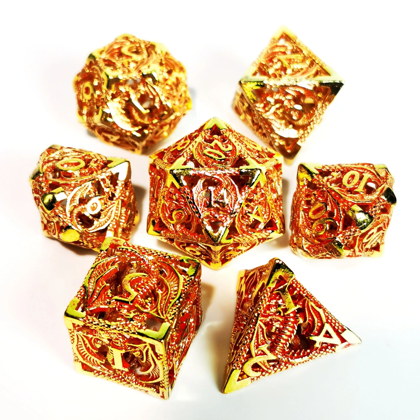 Dungeons and Dragons Metal Dice Set